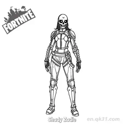 Free printable Shady Zadie 02 Coloring Page - Free PDF Printable Fortnite Coloring Sheets coloring page